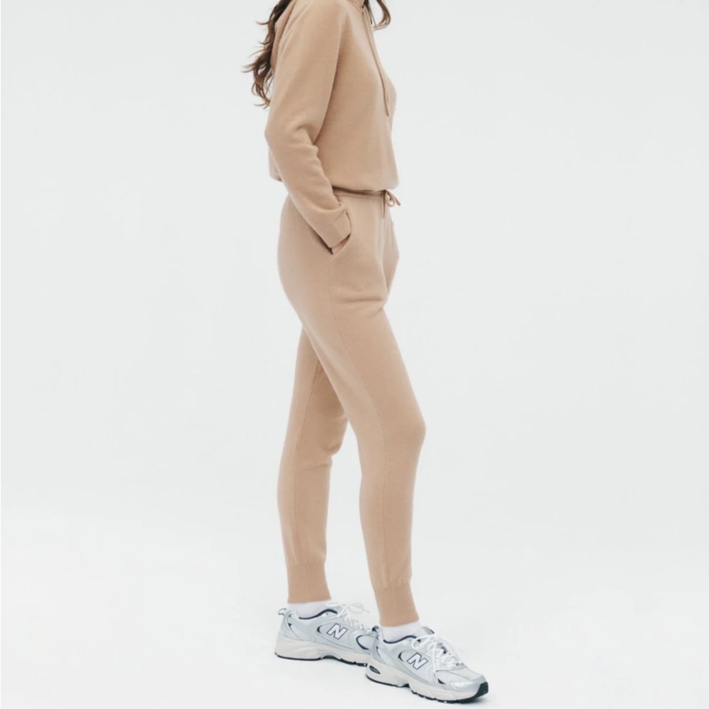 Naadam The Essential Cashmere Sweatpants size XXS in Camel NWT - Picture 2 of 10